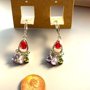 PETITE MULTI STONE DROP EARRINGS